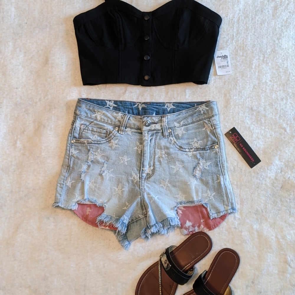 NWT Denim Short Shorts by No Boundaries sz 7